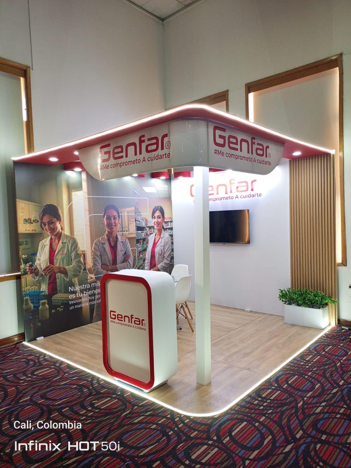Stand Genfar — farmacéutico, Cali